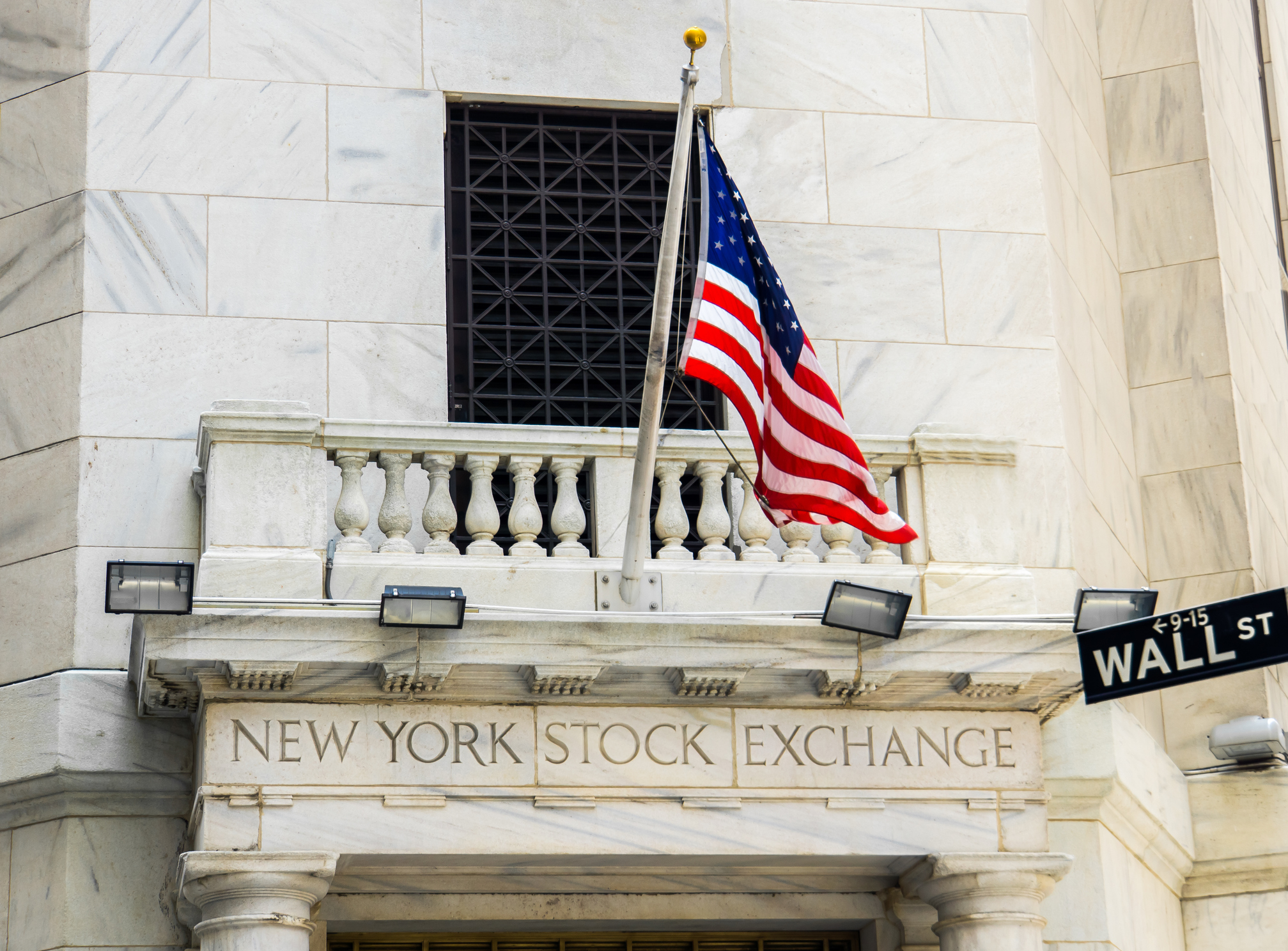 New York Stock Exchange and Wall Street