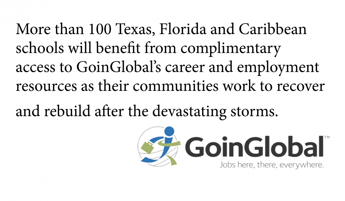 Goinglobal Donates Market-Leading Career Resources to Schools Affected by Hurricanes