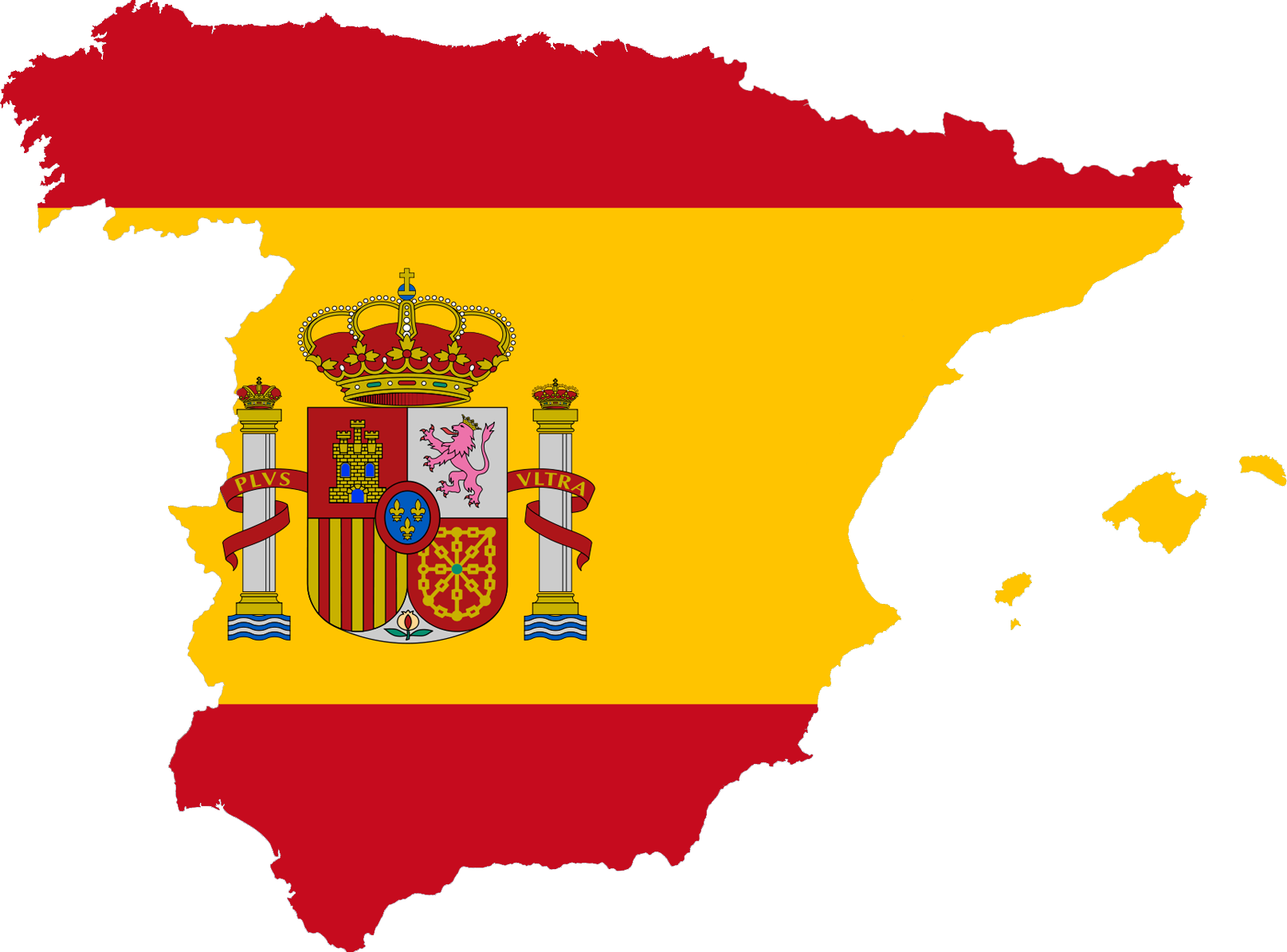 Spain-flag-map-plus-ultra